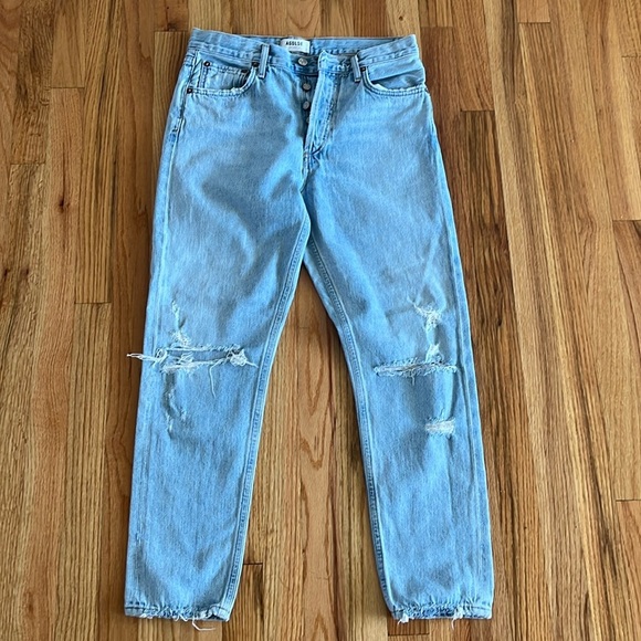 AGOLDE Riley straight crop in blitz size 27 - Picture 3 of 6